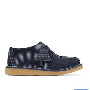 Clarks Kids Desert Trek Navy Boots | 3